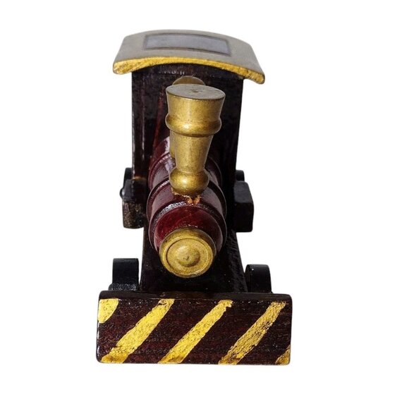 Vintage Handmade Wooden Train Engine Railroad Locomotive - Picture 3 of 5